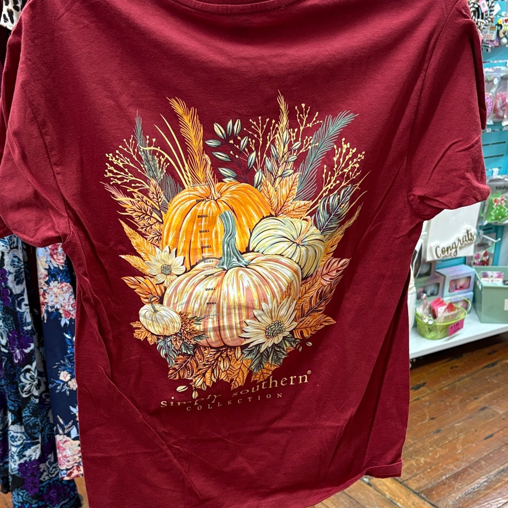 Simply Southern Harvest Burgundy Tee